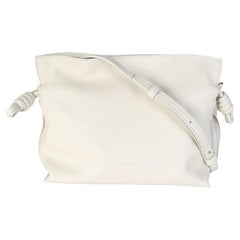 Loewe White Nappa Calfskin Mini Flamenco Clutch