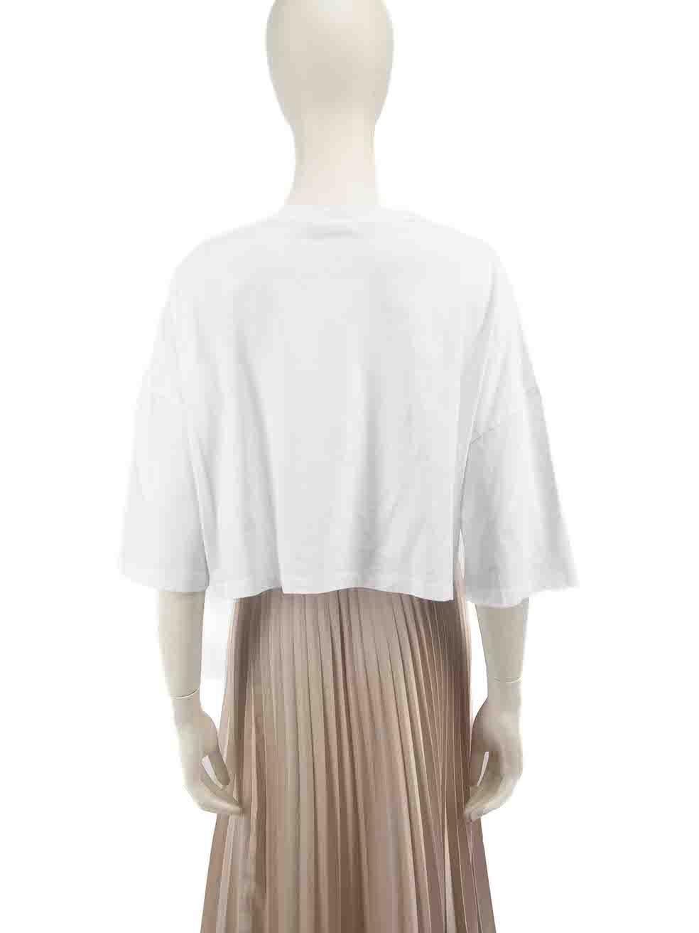 Loewe Weißes Paula'Äôs Ibiza Print Cropped T-Shirt Größe M im Zustand „Hervorragend“ im Angebot in London, GB