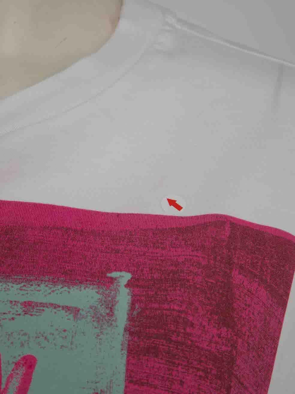 Loewe White Paula‚Äôs Ibiza Print Cropped T-Shirt Size M For Sale 2