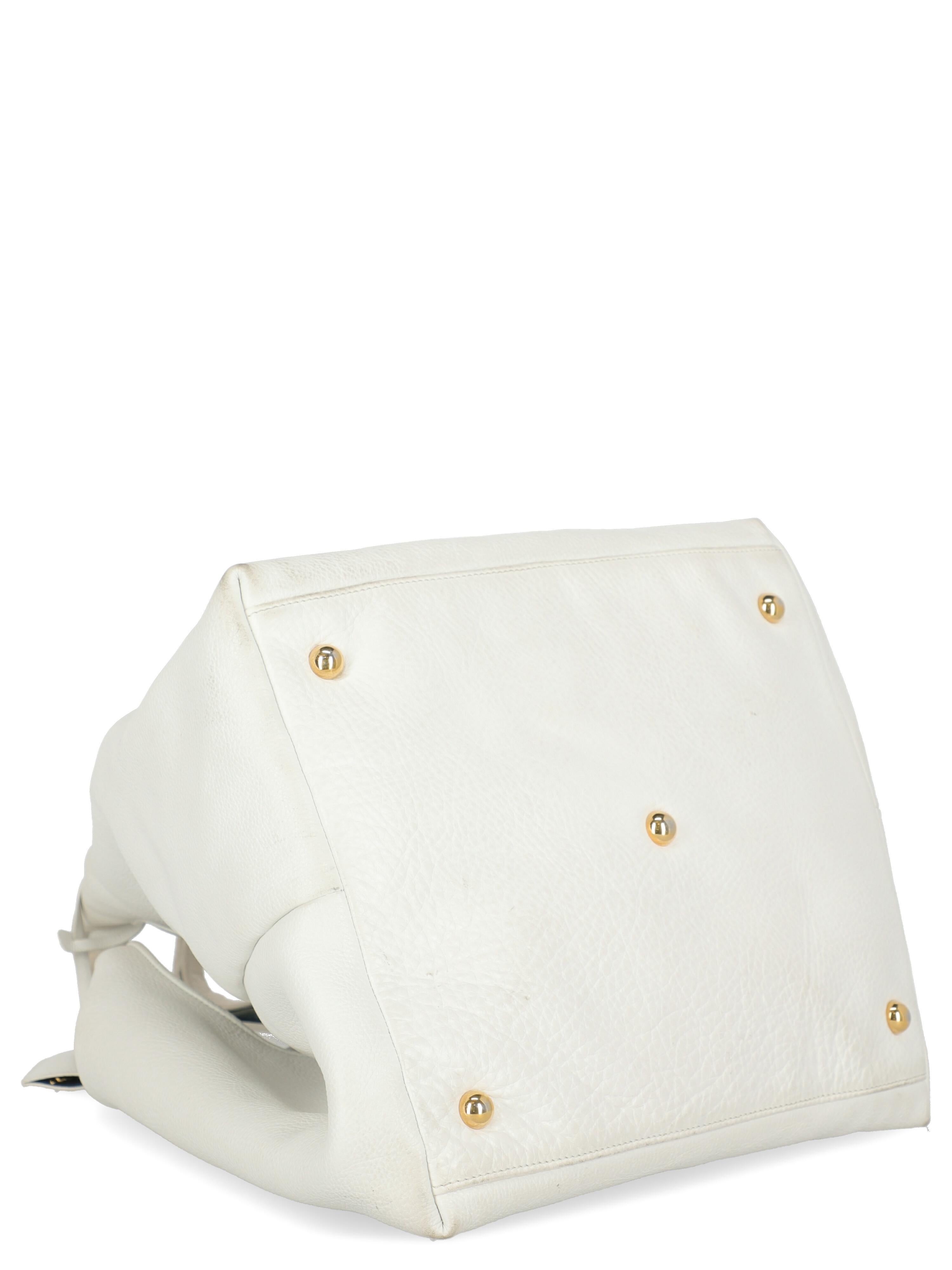 white leather bags