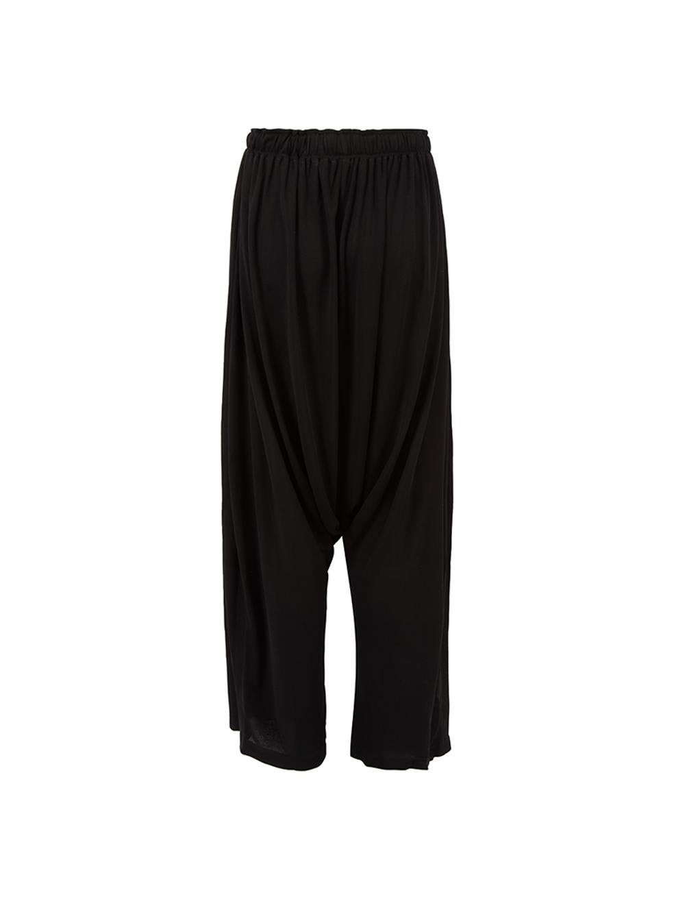 Loewe Women's Black High Rise Sagging Trousers In Good Condition For Sale In London, GB