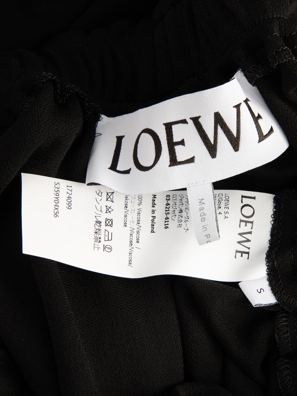 Loewe Women's Black High Rise Sagging Trousers For Sale 1