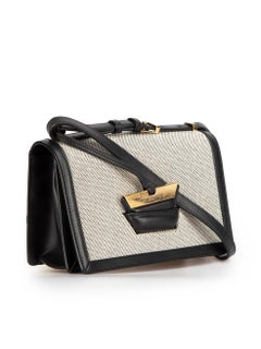 Loewe Women's Black Leather Trim Barcelona Medium Shoulder Bag