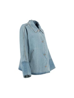 Loewe Women's Blue Denim Oversized Jacket