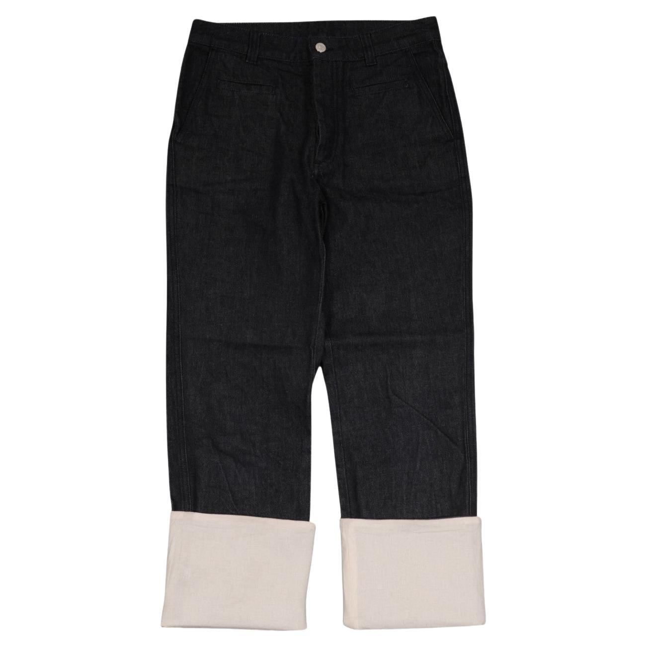 Loewe Womens Fisherman Denim Pants Size FR 36 Blue Jeans Size US 2-4 en vente