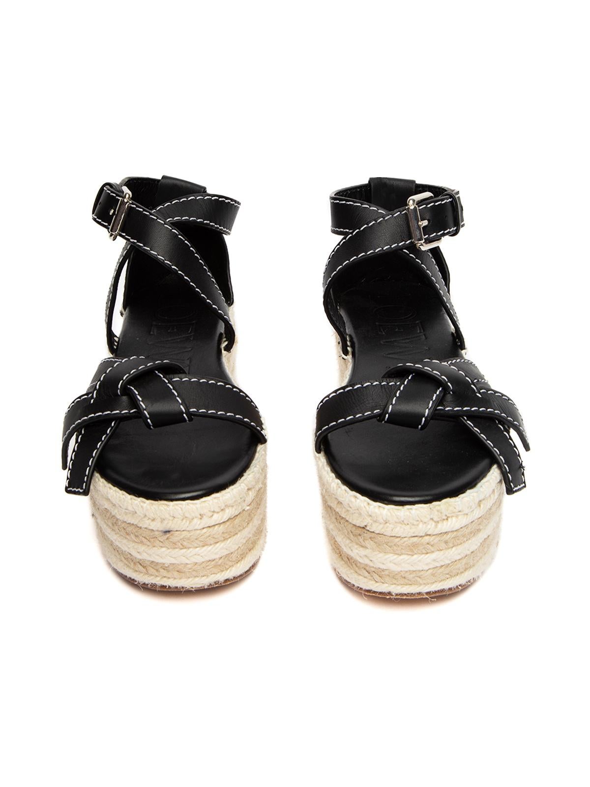 Loewe Women's Platform Espadrilles Sandals In Good Condition In London, GB