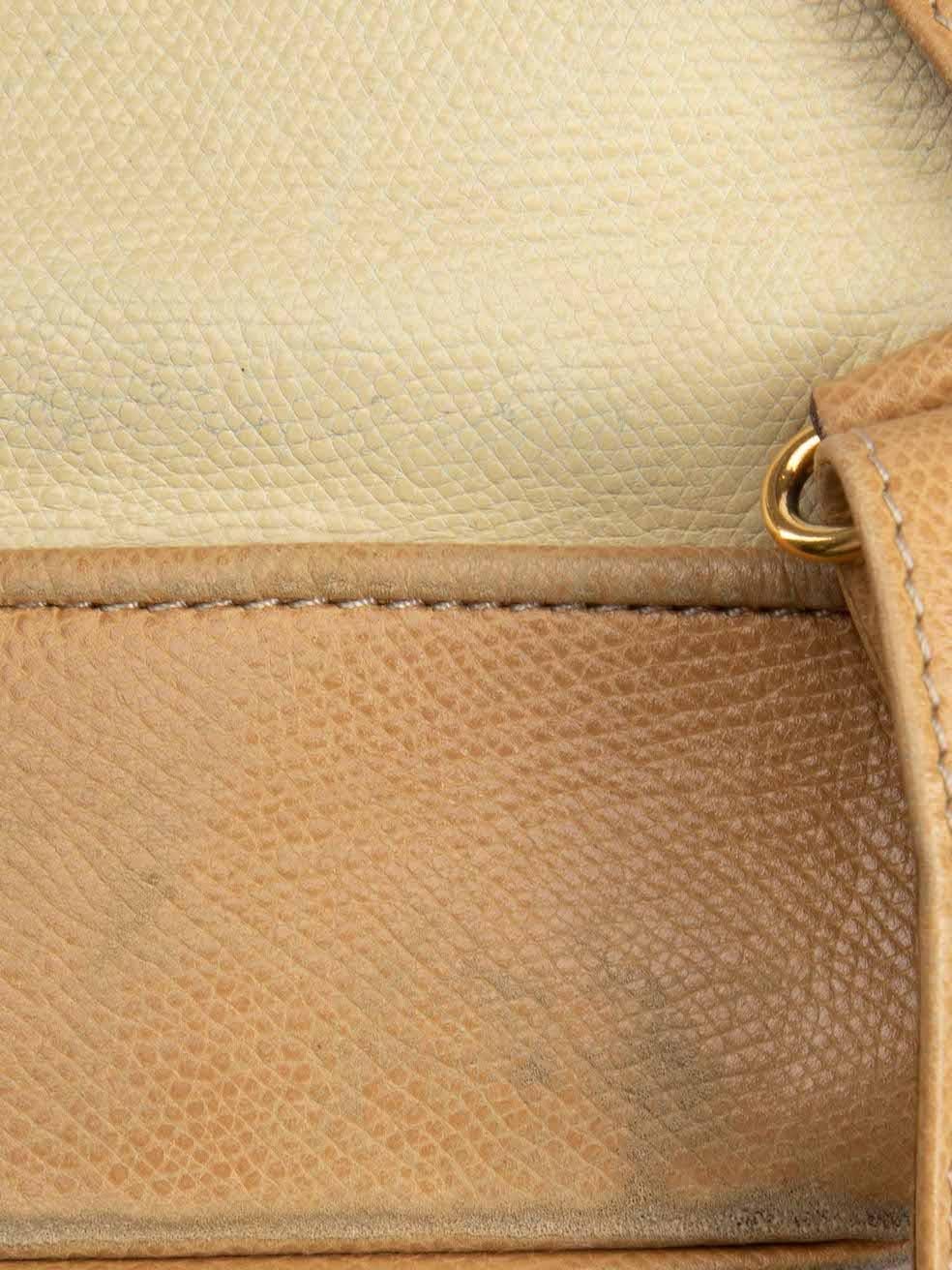 Loewe Women's Vintage Yellow Leather Drawstring Backpack 7