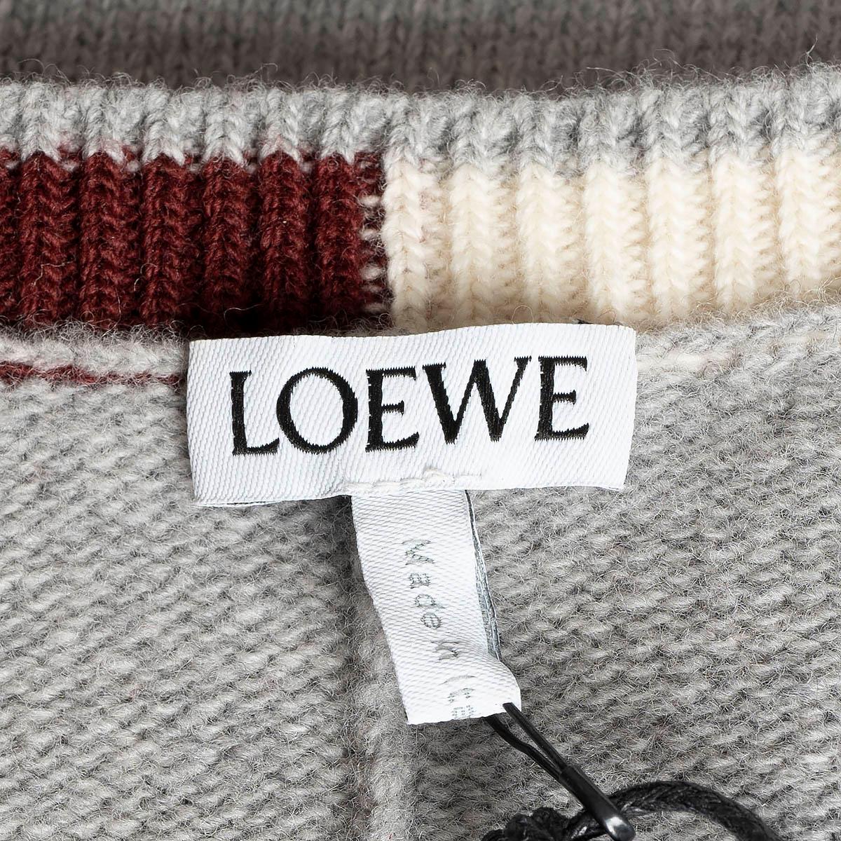 LOEWE  wool 2021 ANAGRAM COLORBLOCK ASYMMETRIC Sweater L For Sale 2
