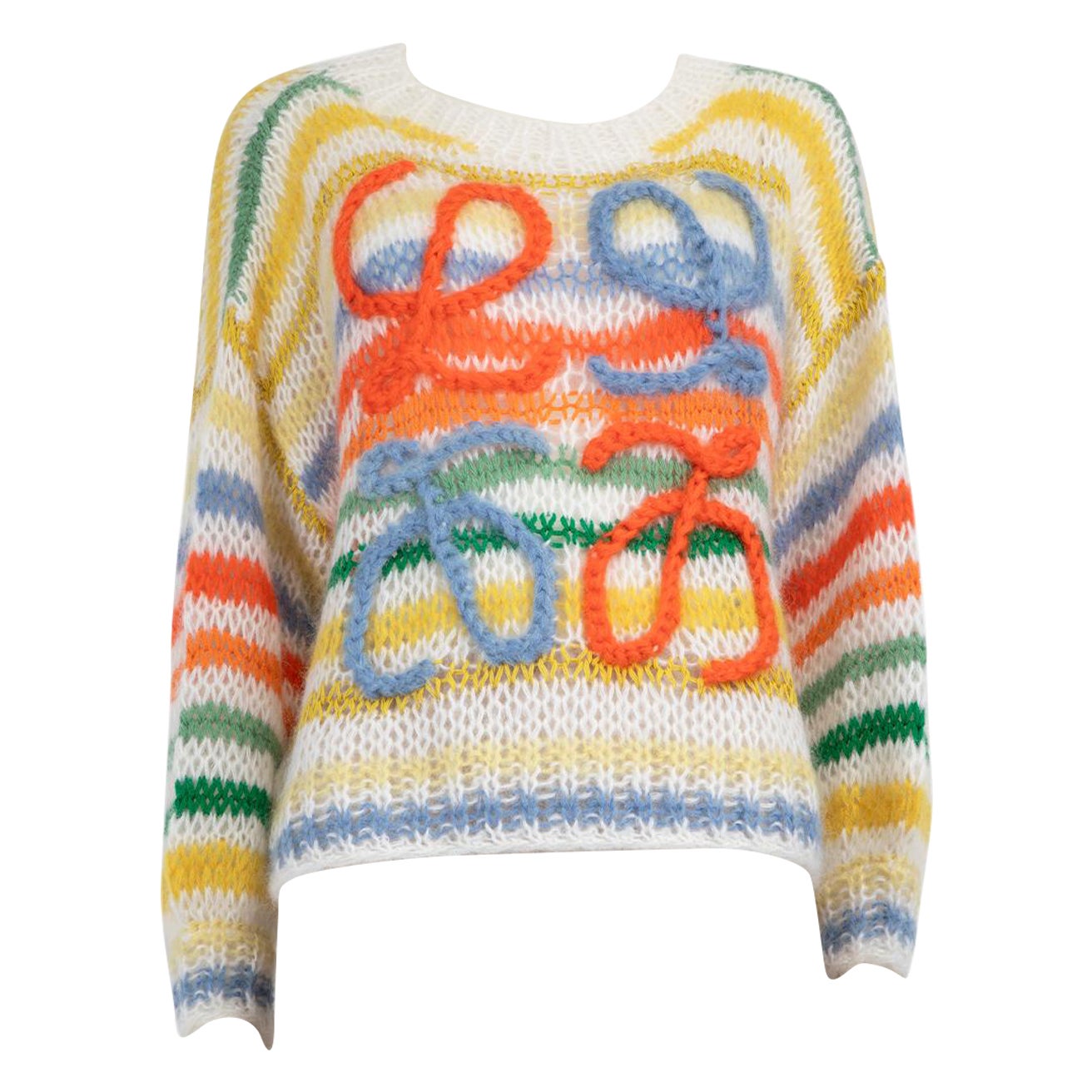 Loewe Wool Anagram Appliqué Striped Jumper Size S