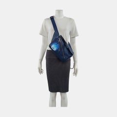 Loewe x Howl's Moving Castle Studio Ghibli Calcifer Puzzle Belt Bag Small Navy