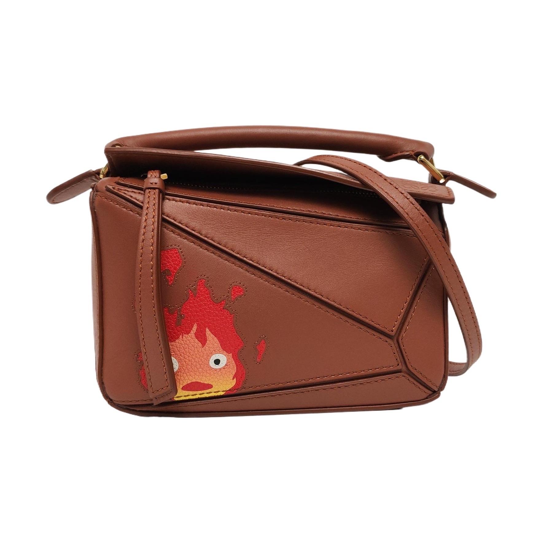 Loewe x Howl Studios Studios Puzzle Calcifer Mini Tan Brown