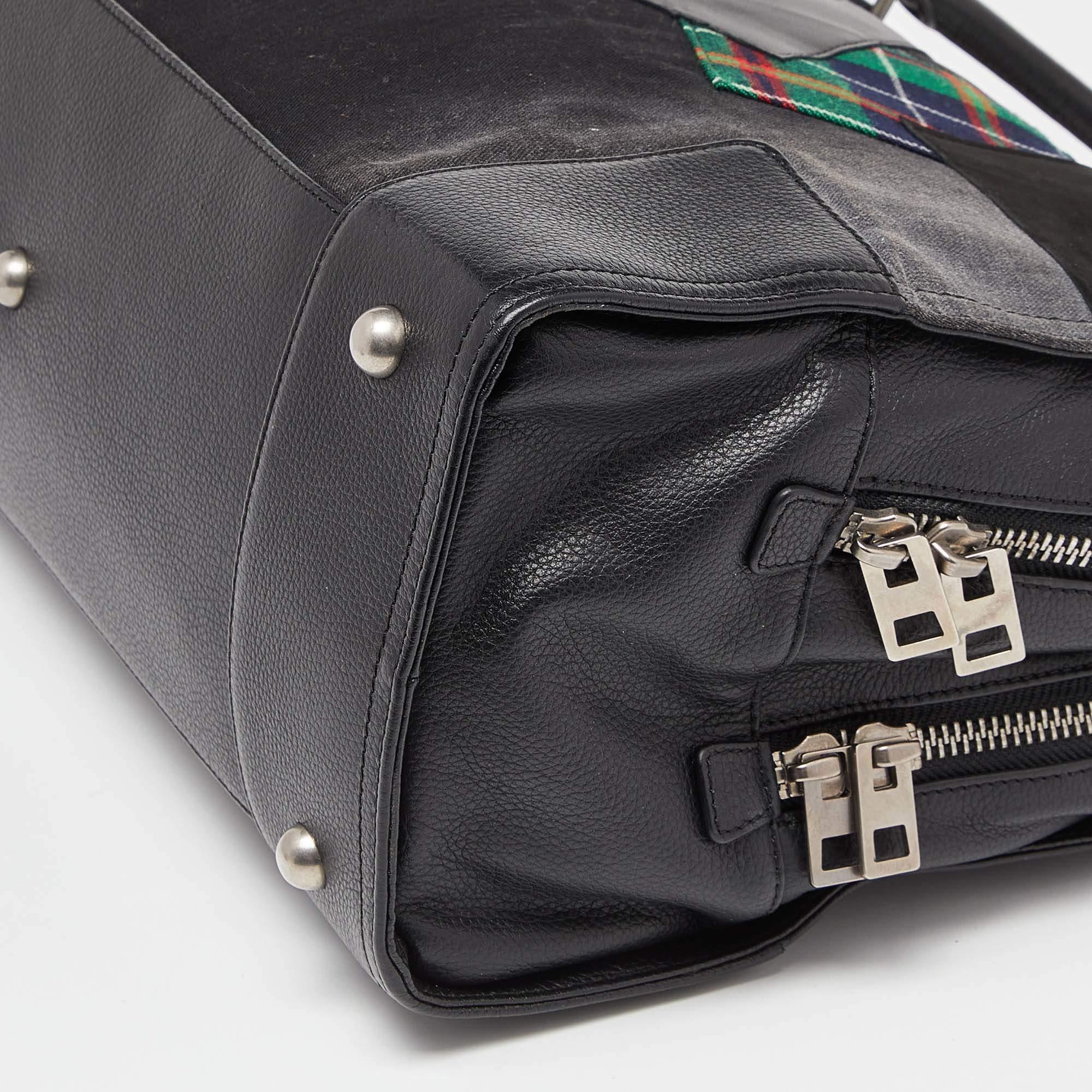 Loewe X Junya Watanabe Maletín Amazona de Piel y Tejano Multicolor 3