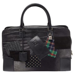 Loewe X Junya Watanabe Multicolour Denim and Leather Amazona Briefcase