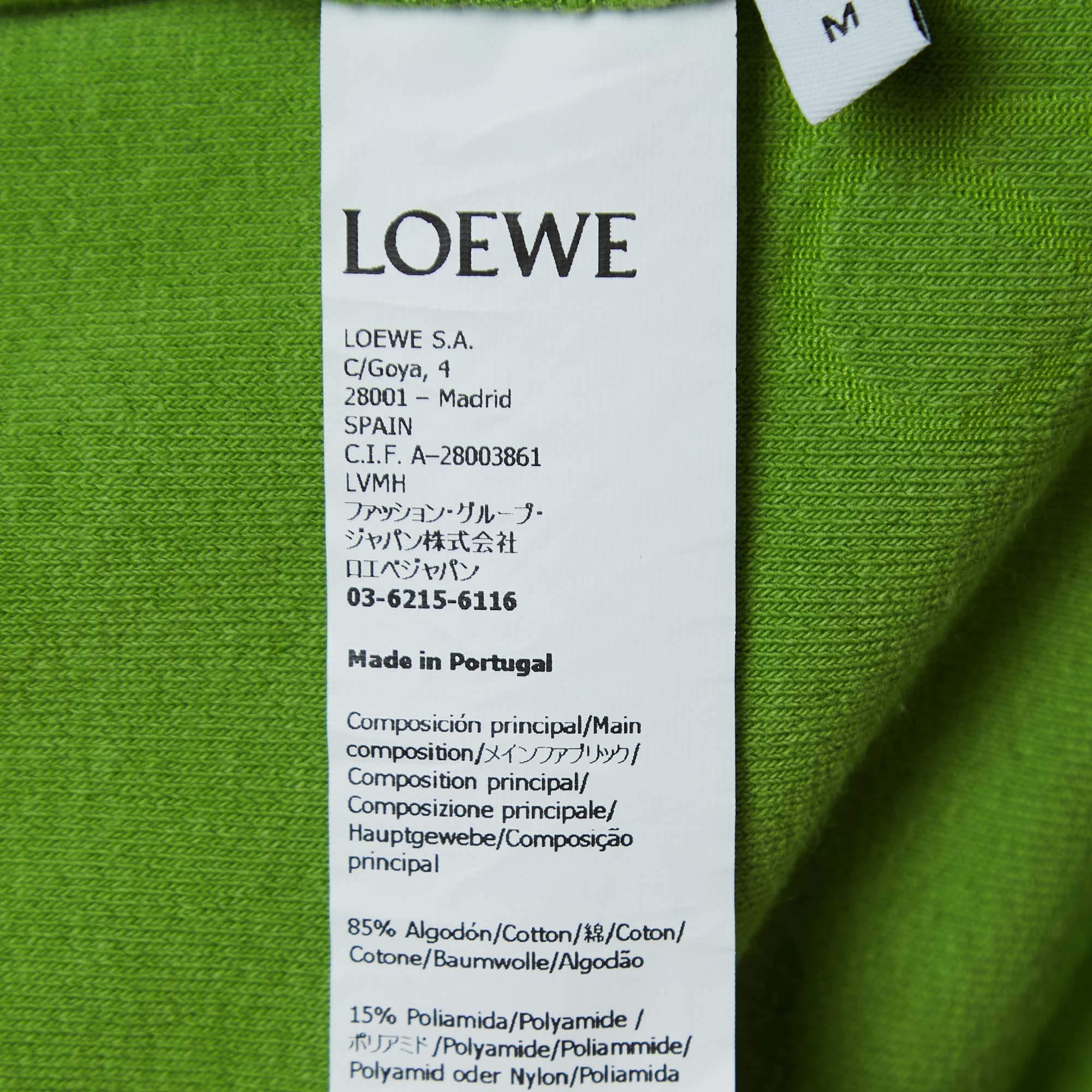 Loewe X Paula Ibiza Green Anagram Terry Cotton Shirt & Shorts Set M 1