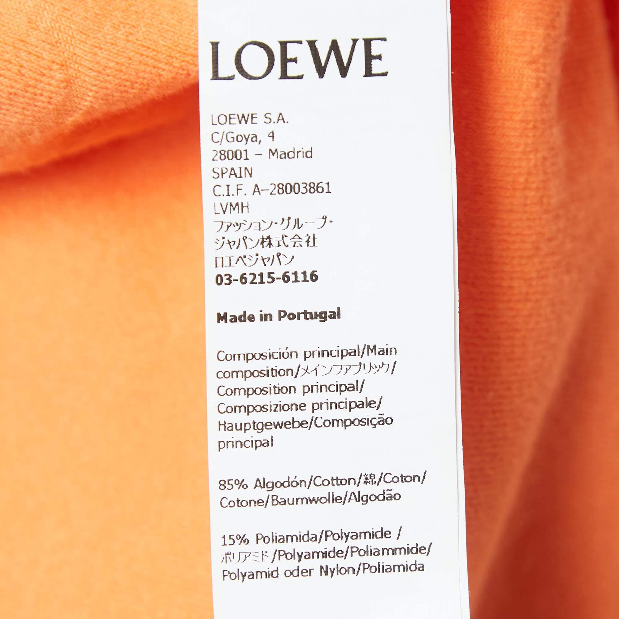 Loewe X Paula Ibiza Orange Anagram Terry ensemble chemise et short en coton M en vente 1