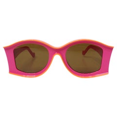 Loewe x Paula Ibiza Übergroße rosa & orangefarbene Sonnenbrille