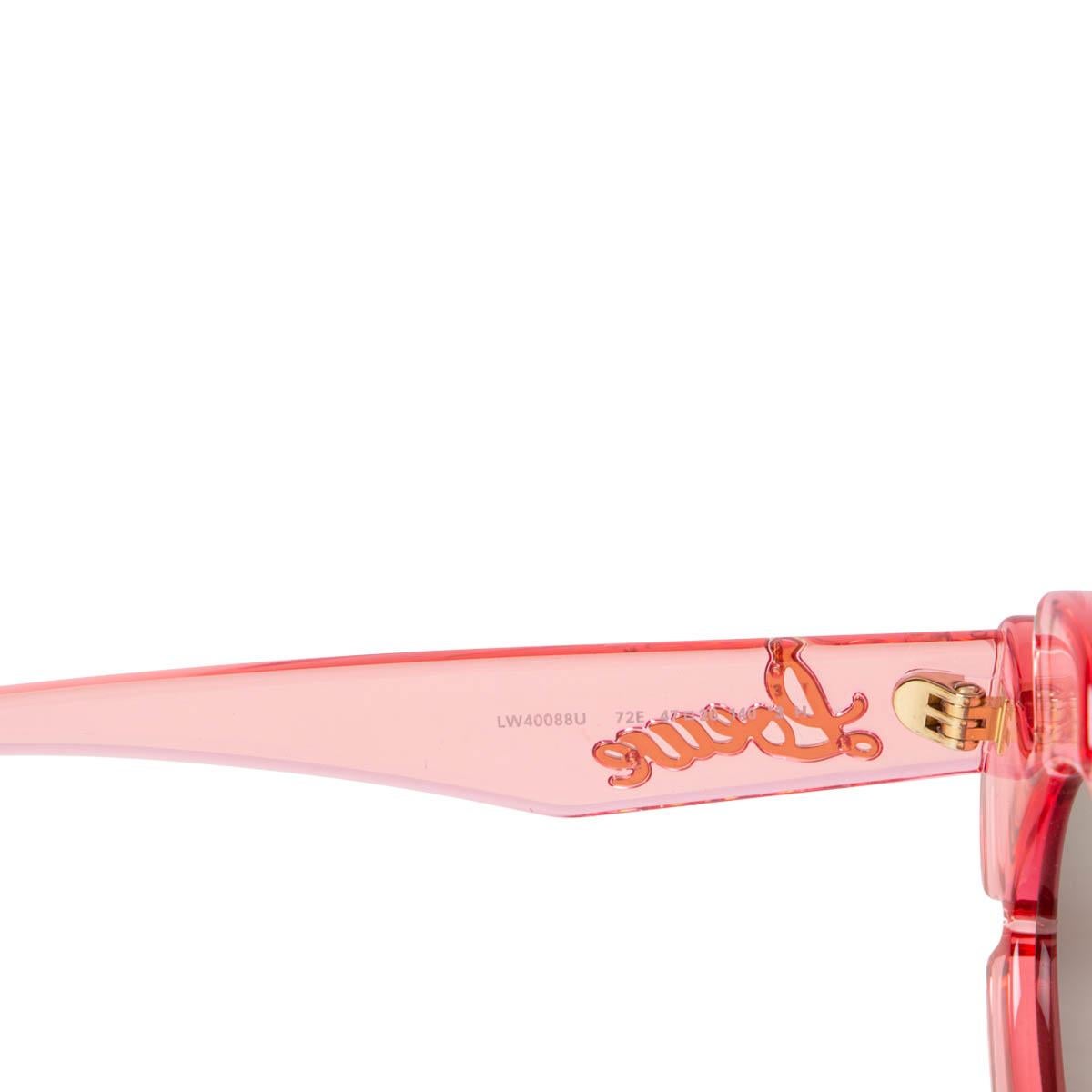 LOEWE x PAULA IBIZA transparent pink FLOWER Sunglasses LW40088U In Excellent Condition In Zürich, CH