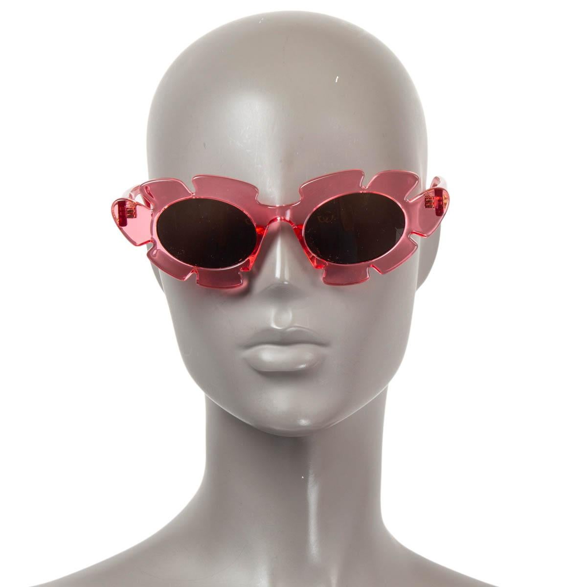 Women's LOEWE x PAULA IBIZA transparent pink FLOWER Sunglasses LW40088U