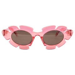 LOEWE x PAULA IBIZA transparent pink FLOWER Sunglasses LW40088U