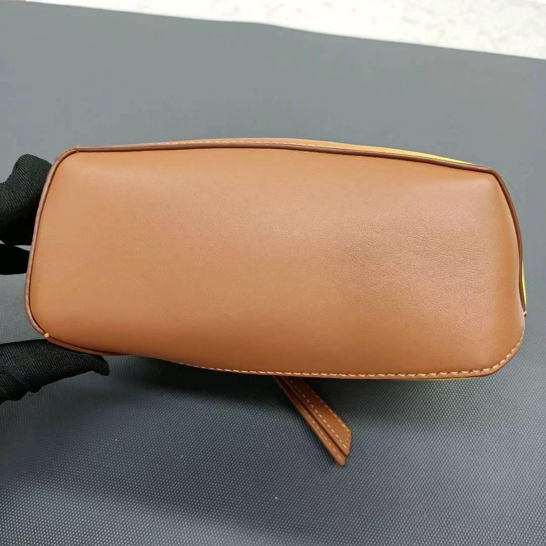 Loewe x Paula's Ibiza Degrade Puzzle Edge Mini Leather Lemon & Tan Crossbody Bag For Sale 5