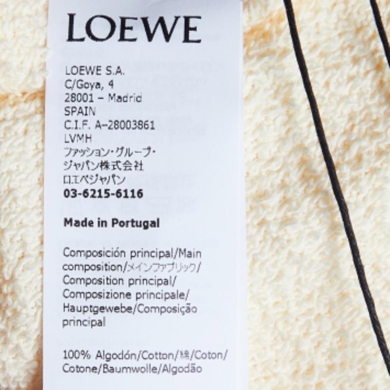 Gris Loewe X Paula's Ibiza - Sweat-shirt à capuche en coton imprimé perroquet écru L en vente