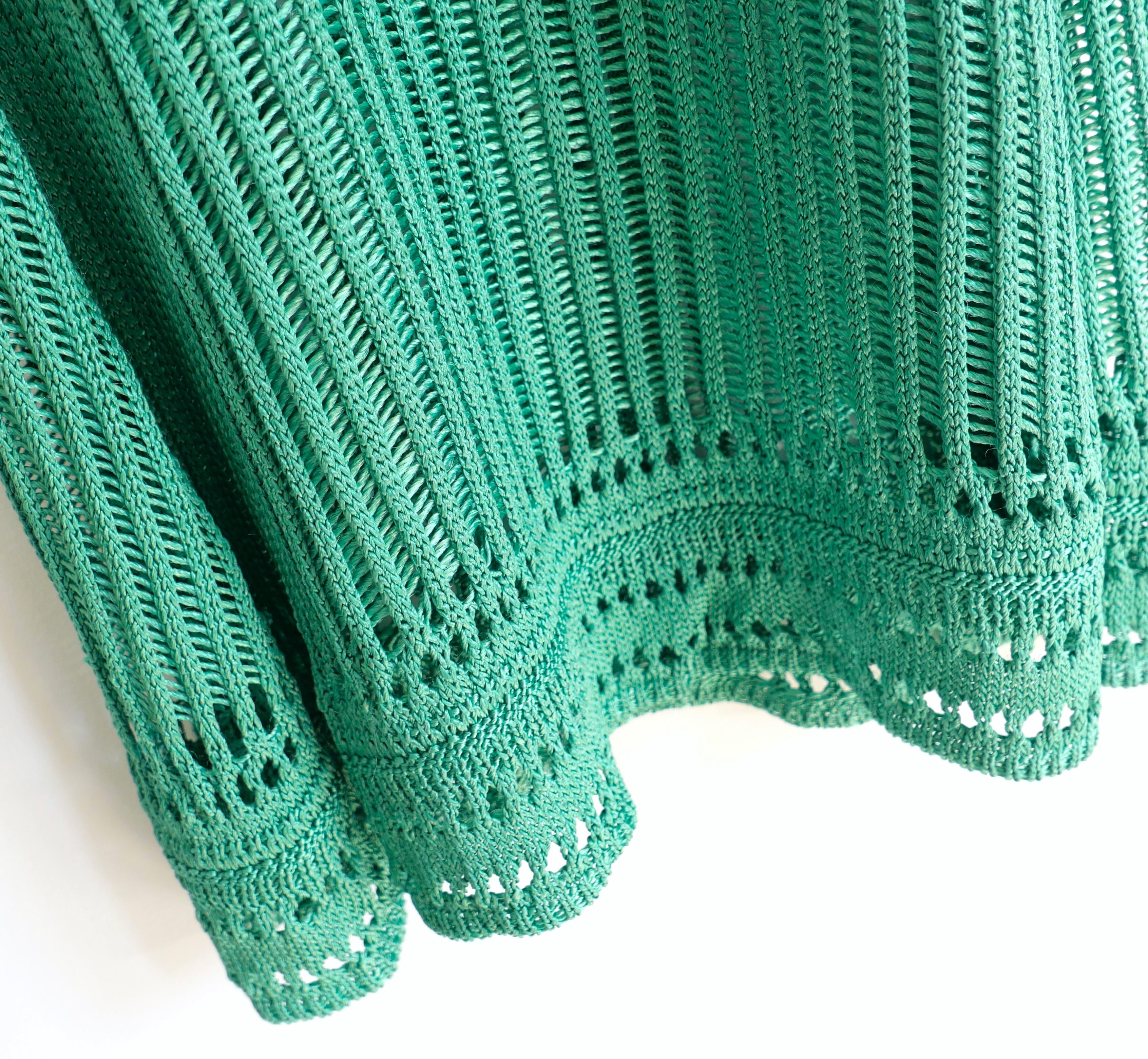 Loewe x Paula's Ibiza Grünes Häkelkleid im Zustand „Hervorragend“ im Angebot in London, GB