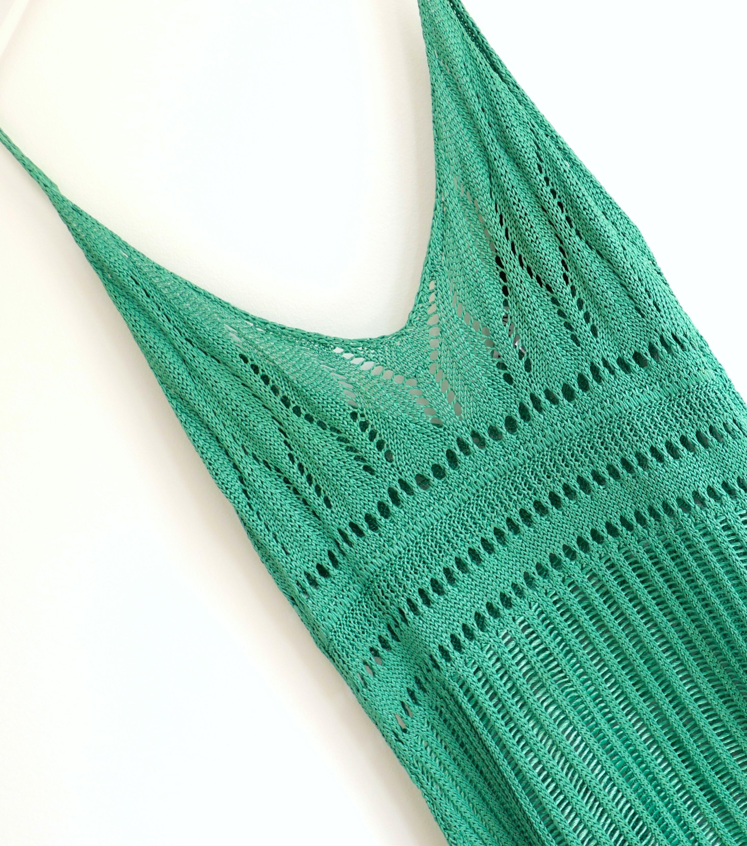 Loewe x Paula's Ibiza Grünes Häkelkleid Damen im Angebot