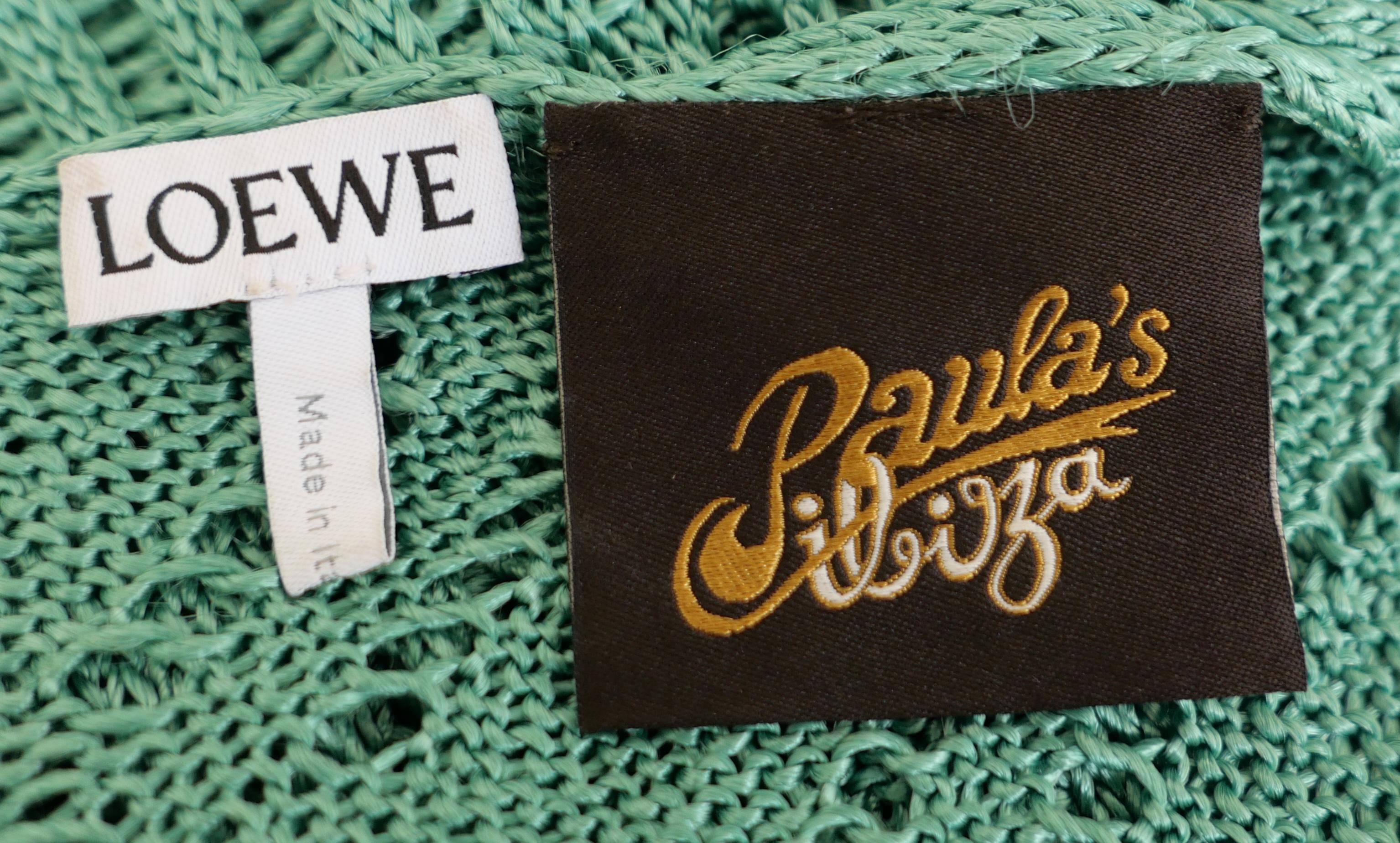 Loewe x Paula's Robe en crochet vert Ibiza en vente 1