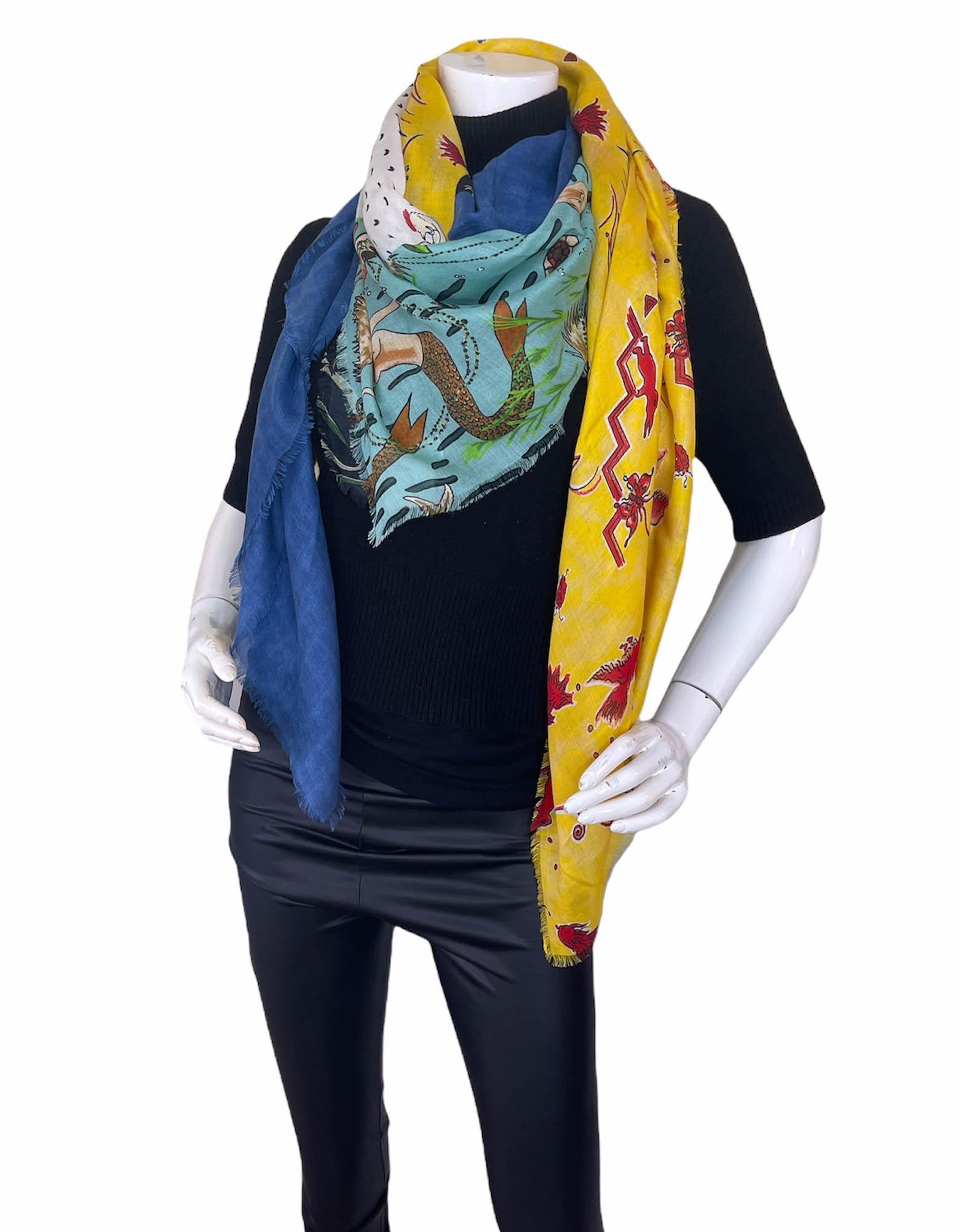 Loewe x Paula's Ibiza Multicolor Modal & Cashmere Patchwork Scarf

Made In: Italy
Color: Blue, black, yellow, red, cream
Materials: 90% modal, 10% cashmere
Overall Condition: Excellent
Estimated Retail: $416
Includes: Loewe