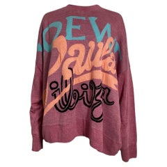 Loewe x Paula's Ibiza Printed Sweater in Pink Linen