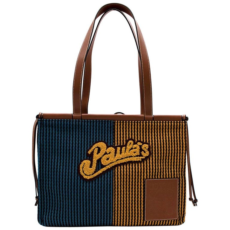 Loewe x Paula's Ibiza Striped Pochette Bag