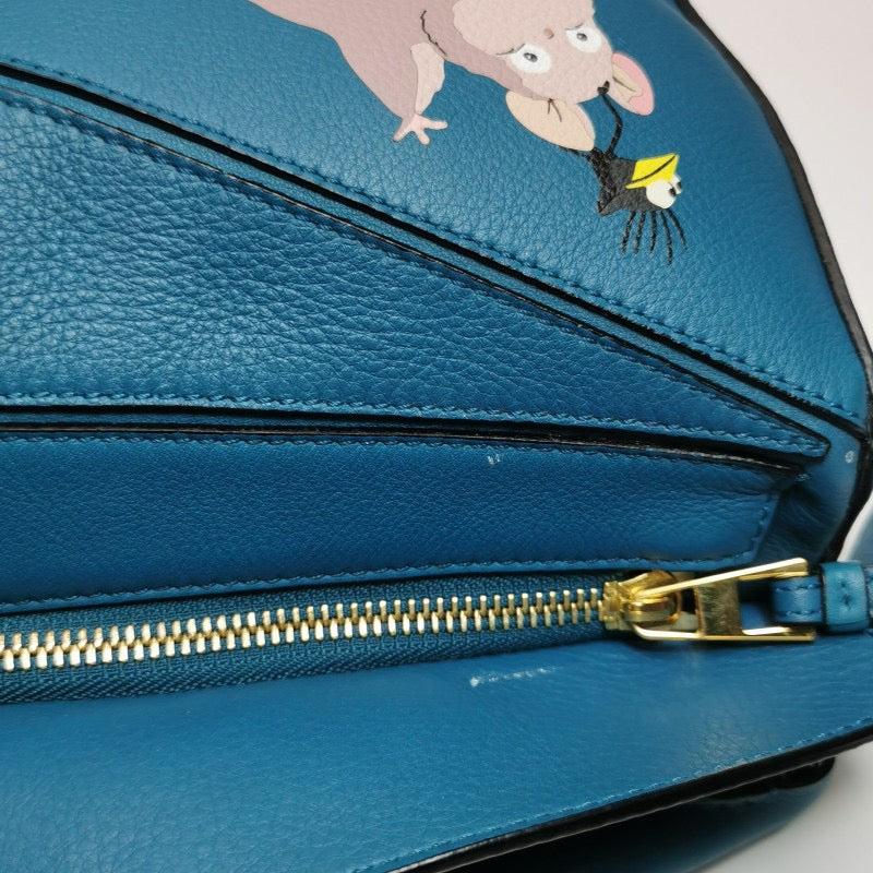 Loewe x Spirited Away Studio Ghibli Collection Puzzle Small Blue Crossbody Bag 10