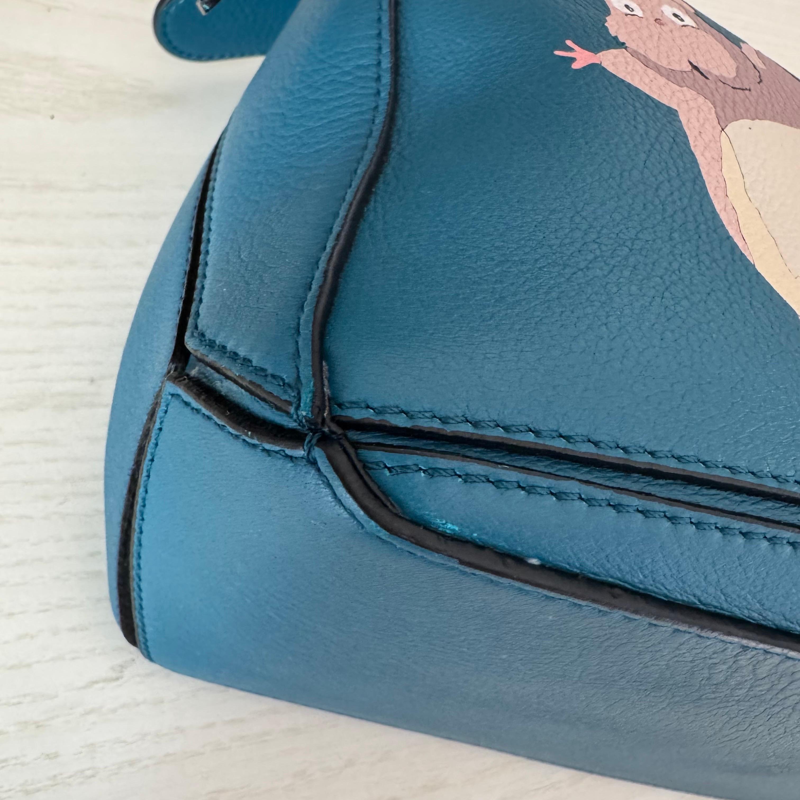 Loewe x Spirited Away Studio Ghibli Collection Puzzle Small Blue Crossbody Bag For Sale 10