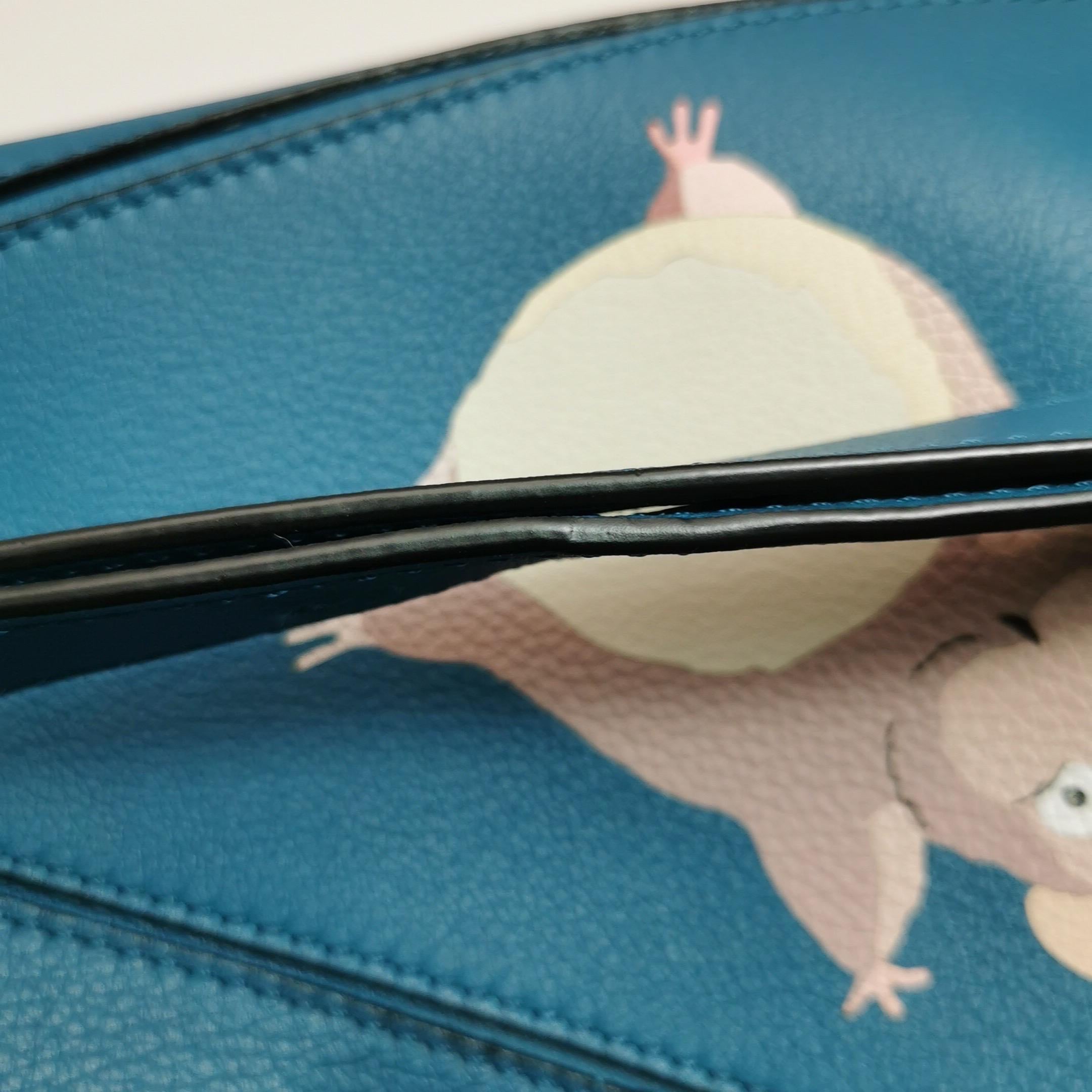 Loewe x Spirited Away Studio Ghibli Collection Puzzle Small Blue Crossbody Bag 12