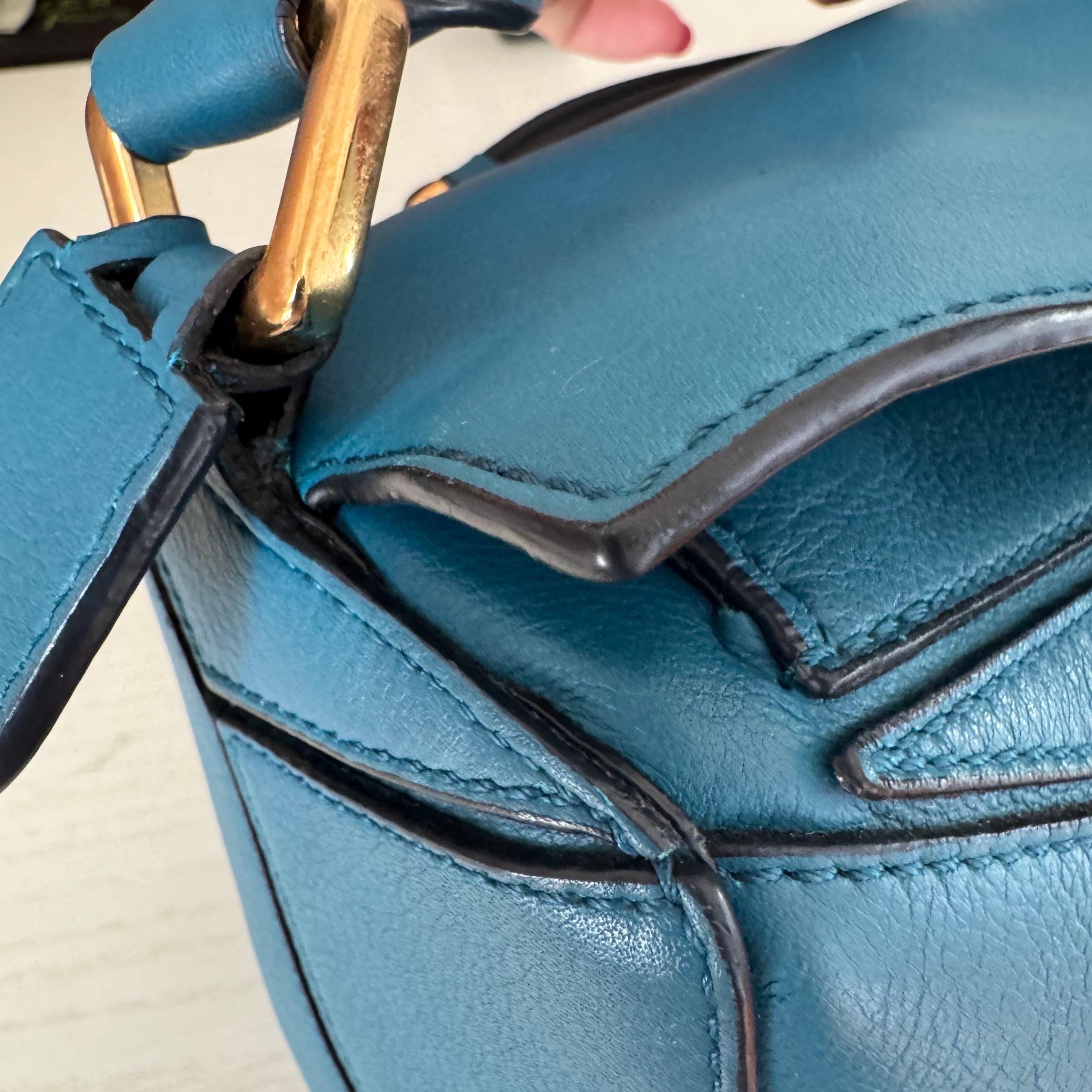 Loewe x Spirited Away Studio Ghibli Collection Puzzle Small Blue Crossbody Bag For Sale 14