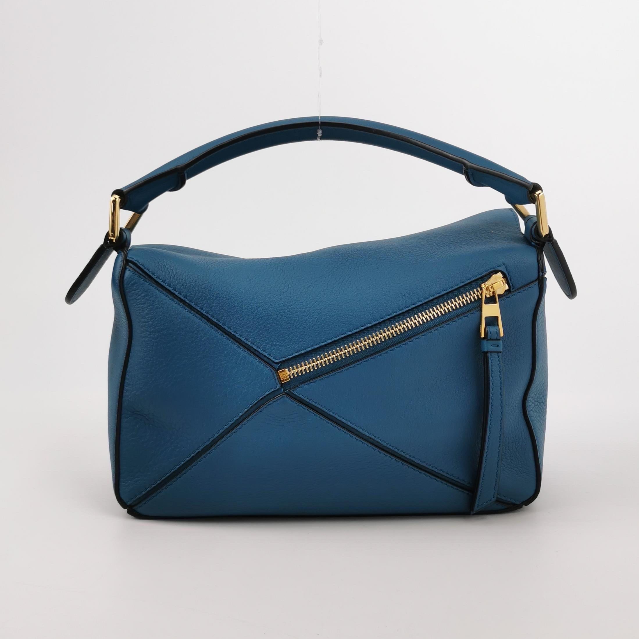 Women's or Men's Loewe x Spirited Away Studio Ghibli Collection Puzzle Small Blue Crossbody Bag