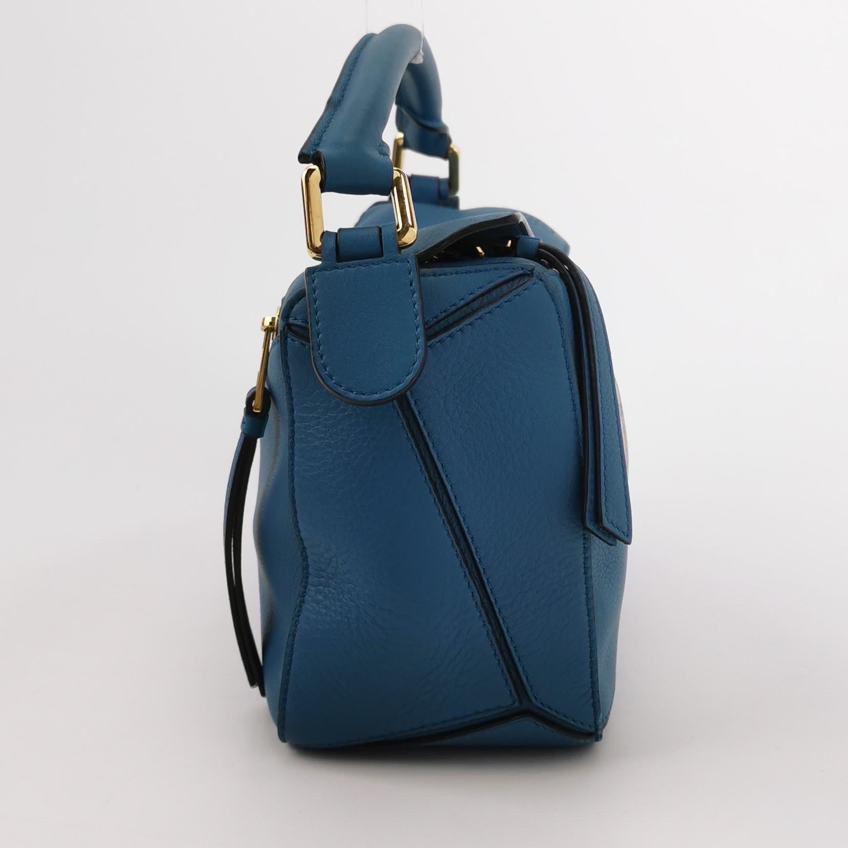 Loewe x Spirited Away Studio Ghibli Collection Puzzle Small Blue Crossbody Bag 1