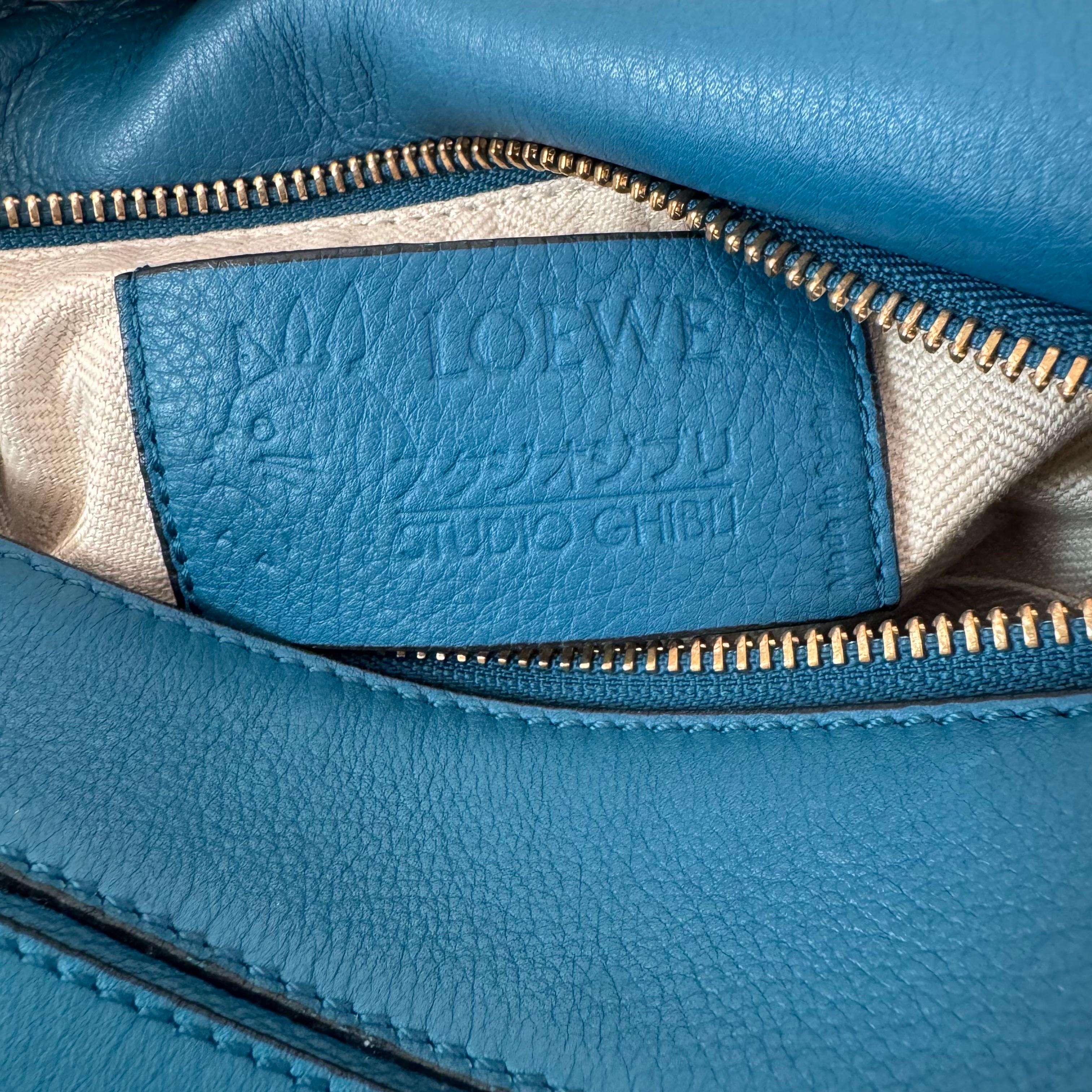 Loewe x Spirited Away Studio Ghibli Collection Puzzle Small Blue Crossbody Bag For Sale 1