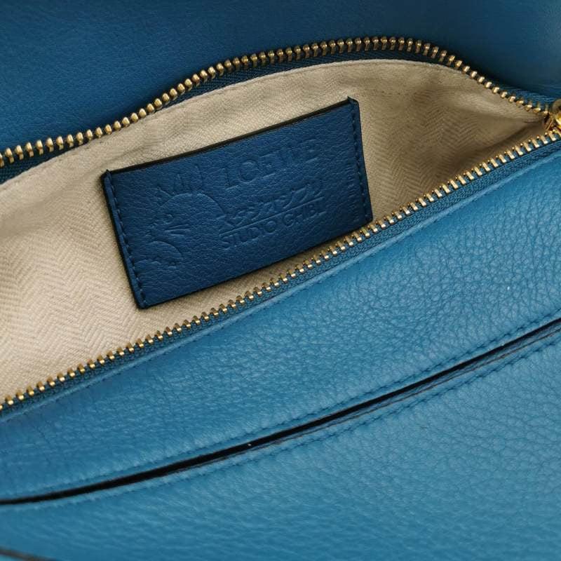 Loewe x Spirited Away Studio Ghibli Collection Puzzle Small Blue Crossbody Bag 5