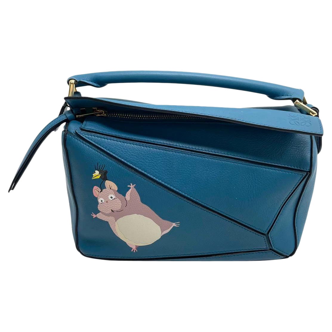 Loewe x Spirited Away Studio Ghibli Collection'S Puzzle Borsa a tracolla piccola blu