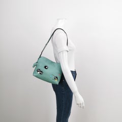 Loewe x Studio Ghibli Collection Susuwatari Mini Flamenco Green Shoulder Bag