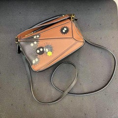 Loewe x Studio Ghibli Collection Susuwatari Mini Puzzle Brown Crossbody Bag