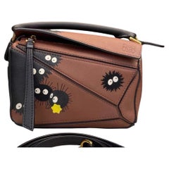 Loewe x Studio Ghibli Collection Susuwatari Mini Puzzle Brown Crossbody Bag