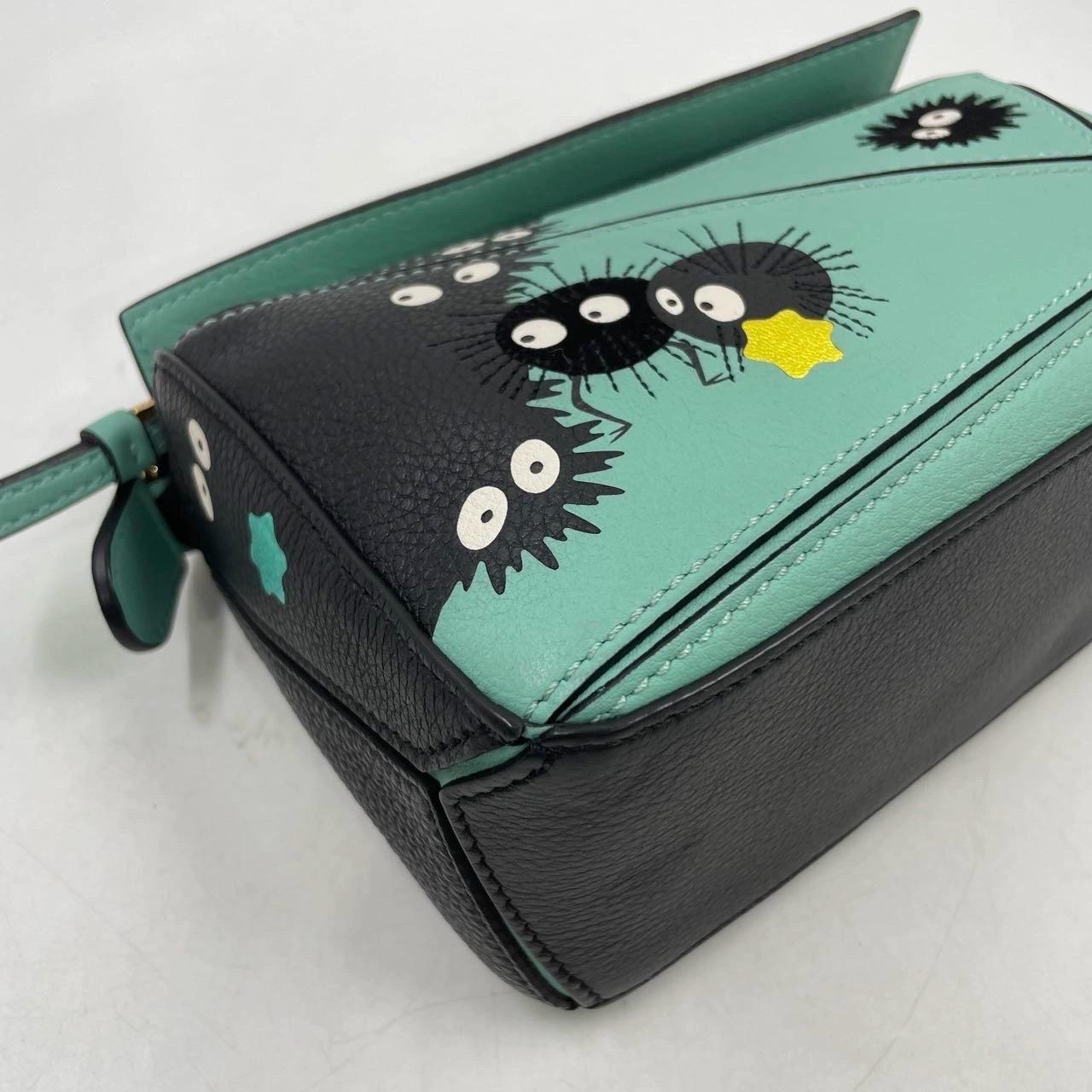 Loewe x Studio Ghibli Collection Susuwatari Mini Puzzle Green Crossbody Bag 7