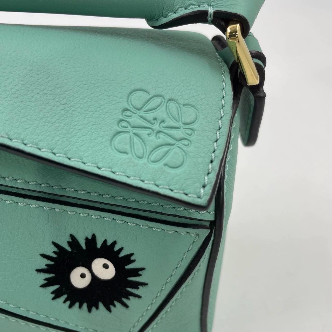 Loewe x Studio Ghibli Collection Susuwatari Mini Puzzle Green Crossbody Bag 9