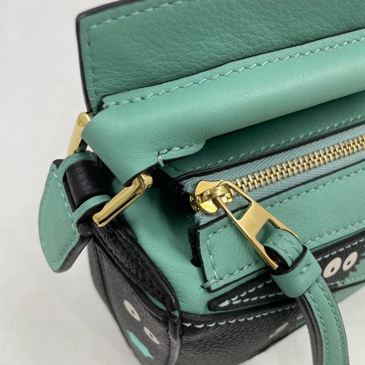 Loewe x Studio Ghibli Collection Susuwatari Mini Puzzle Green Crossbody Bag 12