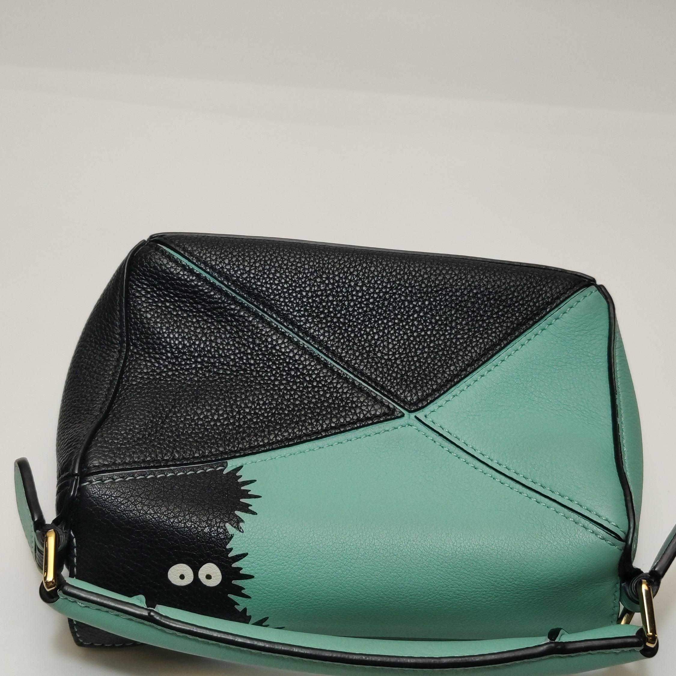 Loewe x Studio Ghibli Collection Susuwatari Mini Puzzle Green Crossbody Bag 1