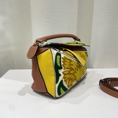 Loewe x William De Morgan Puzzle Small Embroidered Yellow Multicolor