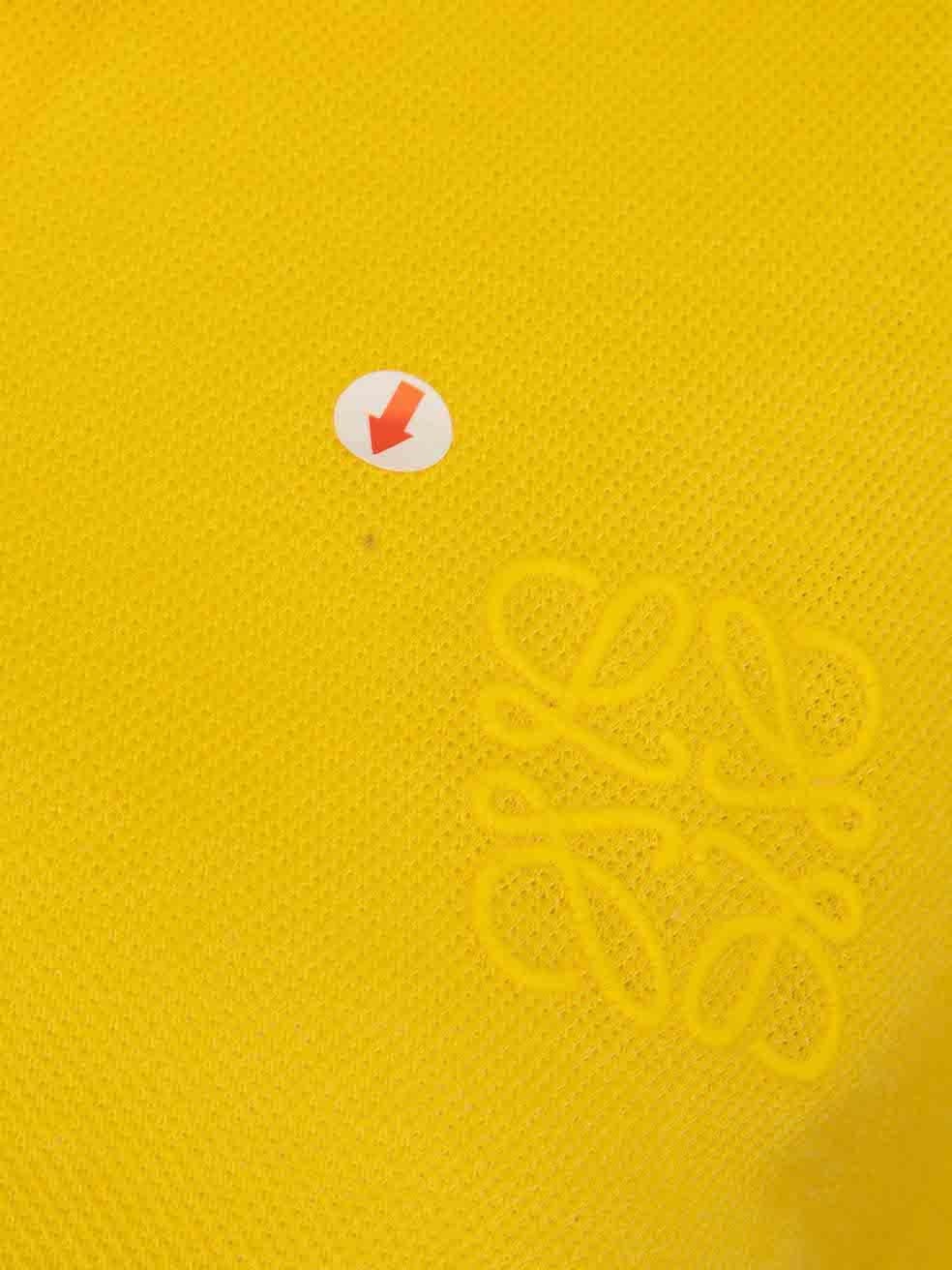 Loewe Yellow Embroidered Logo Polo Shirt Size L 2