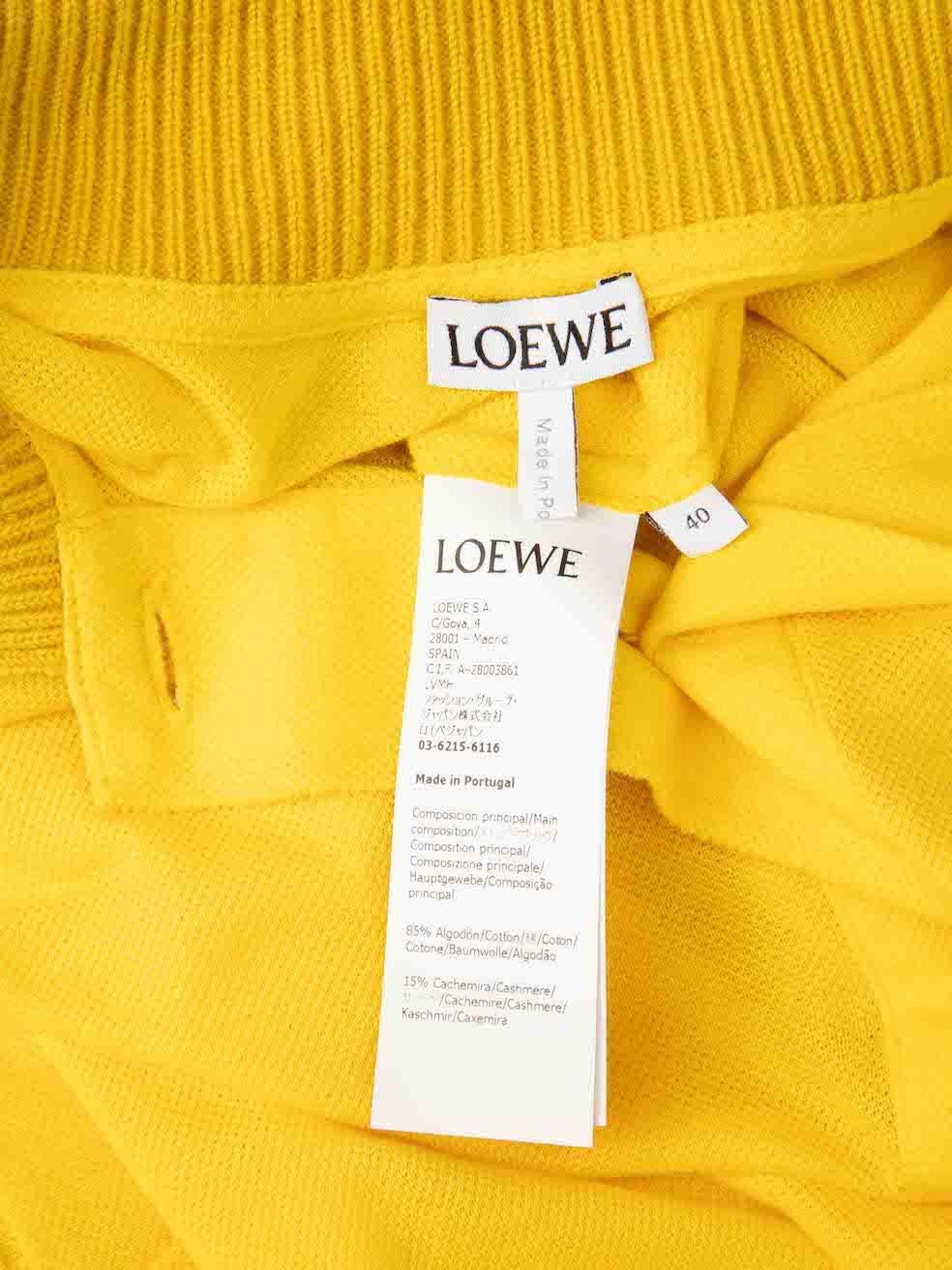 Loewe Yellow Embroidered Logo Polo Shirt Size L 3